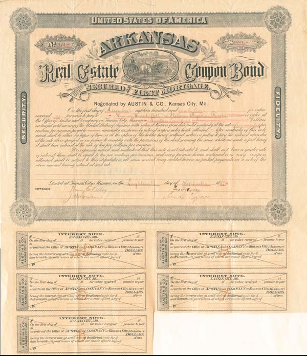 Arkansas Real Estate Coupon Bond